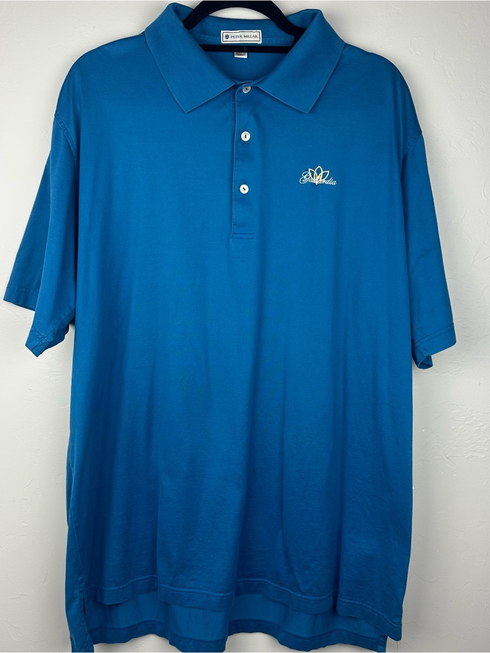Peter Millar Gaillardia Country Club Polo Shirt XL Blue 100% Cotton